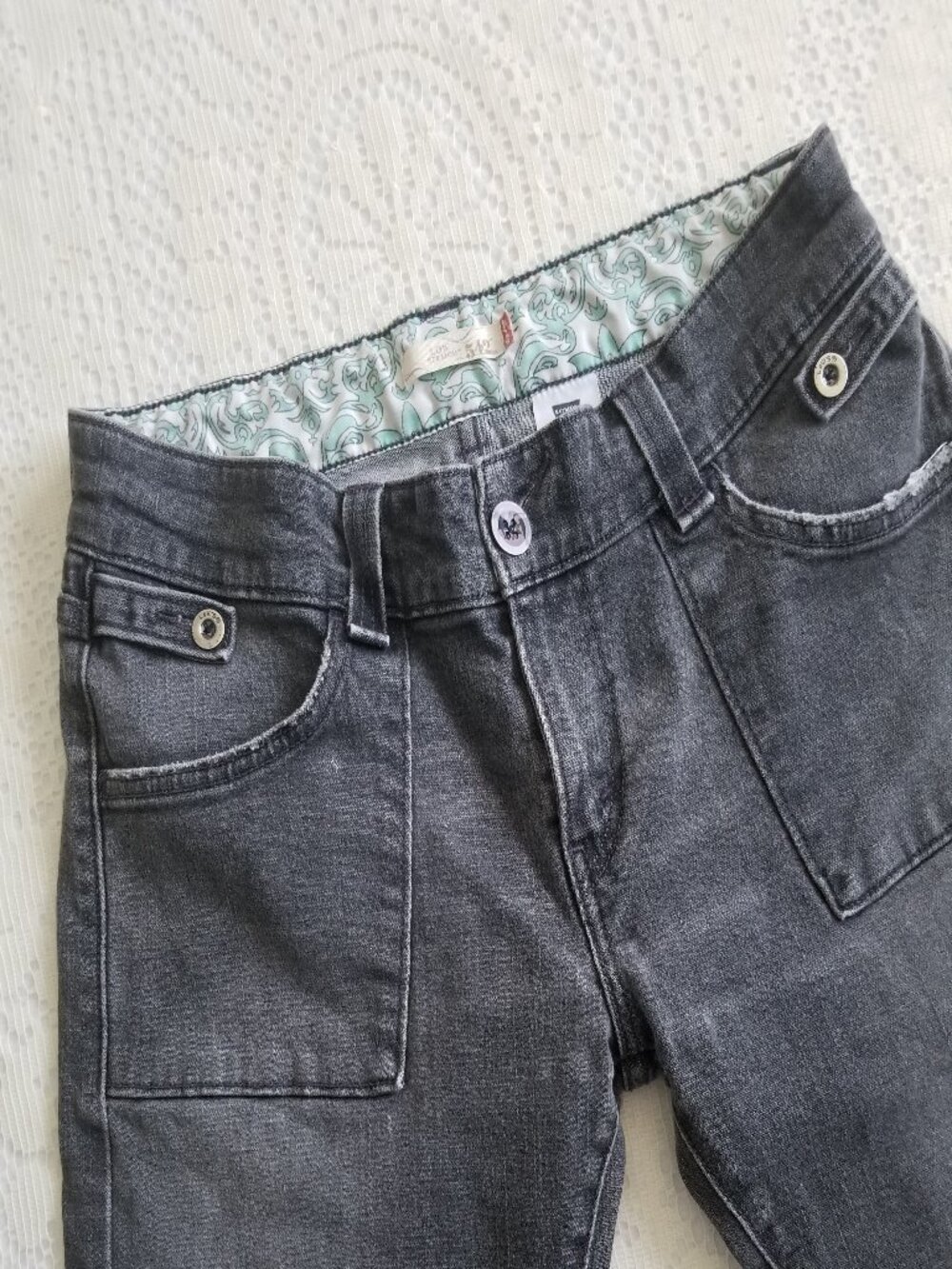 Levi's 542 Low Straight Jeans Stretch Faded Black 10M